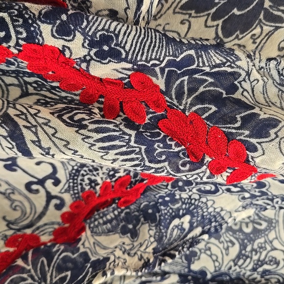 Lucky Brand Navy and Cream Scarf - Picture 7 of 13